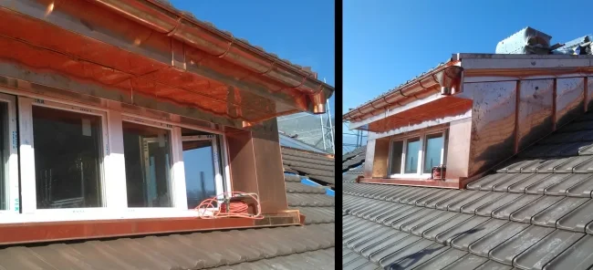 Pose de fenêtres de toit neuves avec revêtement cuivre et étanchéité de fenêtre - Couvreur zingueur Qualit'Toiture