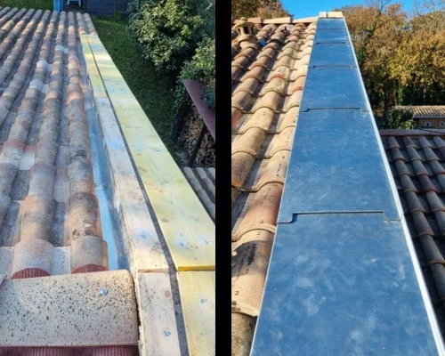 Installation de rives - Réalisation zinguerie Qualit'Toiture